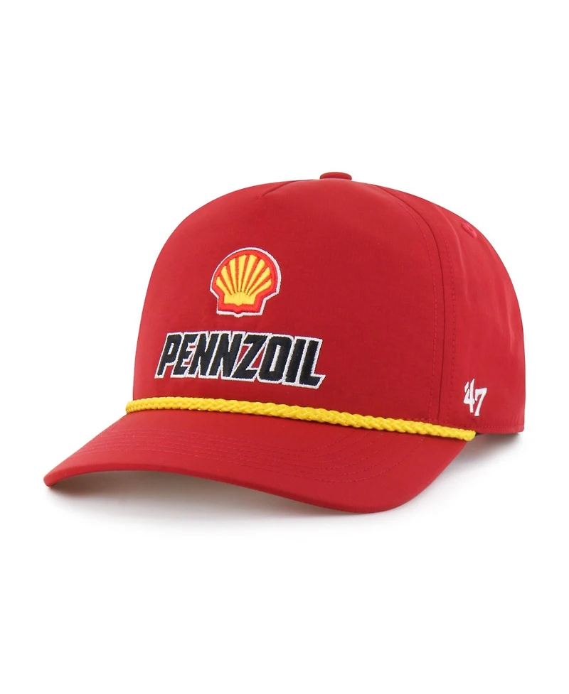 47 Brand Men's Red Joey Logano Sponsor Logo Side Patch brr° Hitch Rope Adjustable Hat