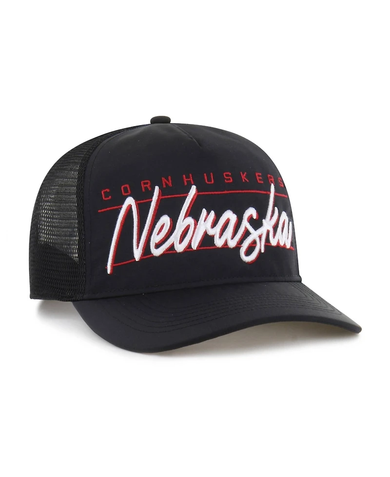 47 Brand Men's and Women's Black Nebraska Huskers brr° Condor Mesh Hitch Adjustable Hat