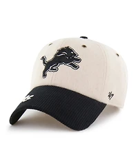 47 Brand Women's Natural/Black Detroit Lions Rope Script Clean Up Adjustable Hat