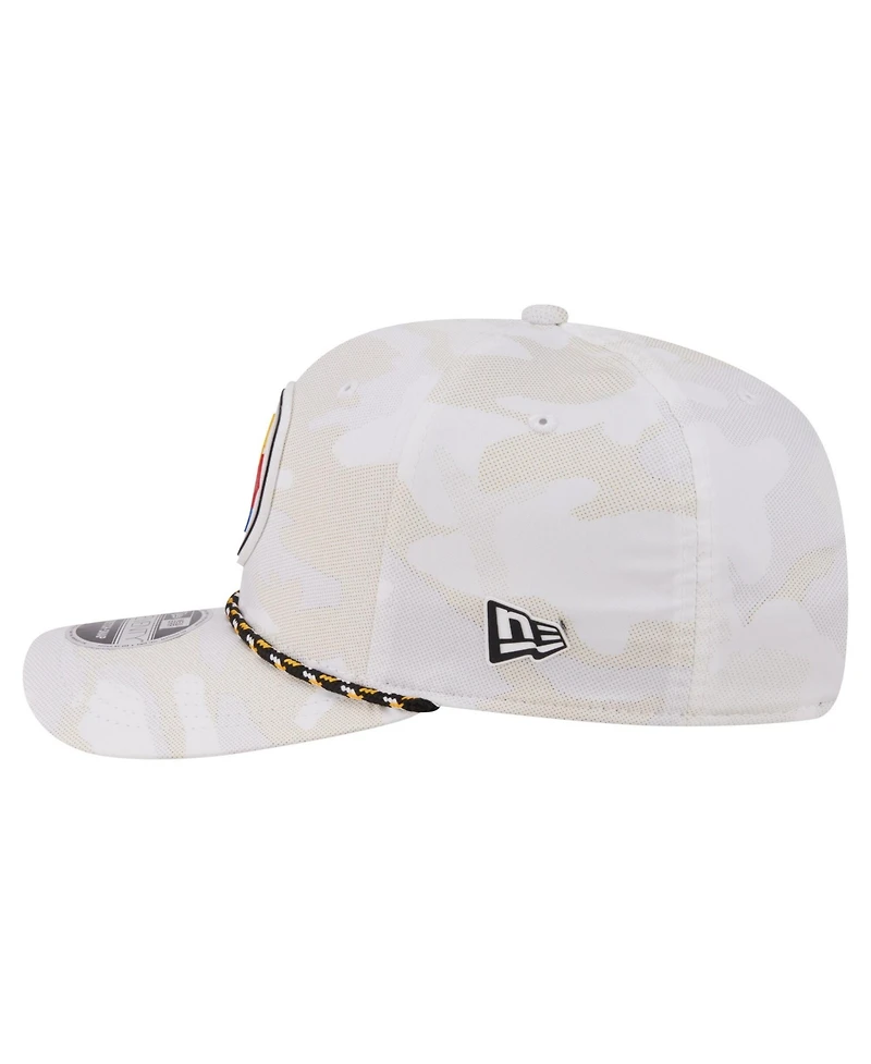 New Era Men's White Pittsburgh Steelers Camo Rope 9SEVENTY Adjustable Hat