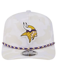 New Era Men's White Minnesota Vikings Camo Rope 9SEVENTY Adjustable Hat