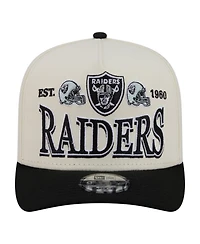 New Era Men's Cream/Black Las Vegas Raiders A-Frame 9FIFTY Snapback Hat