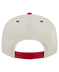 New Era Men's Cream Kansas City Chiefs Oversized Slogan 9FIFTY Snapback Hat