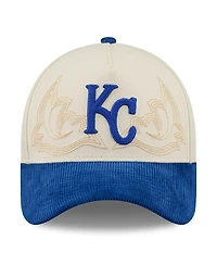 New Era Men's Stone Kansas City Royals Western Stitch 9FORTY A-Frame Adjustable Hat
