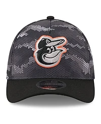 New Era Men's Black Baltimore Orioles Camo 39THIRTY A-Frame Flex Hat