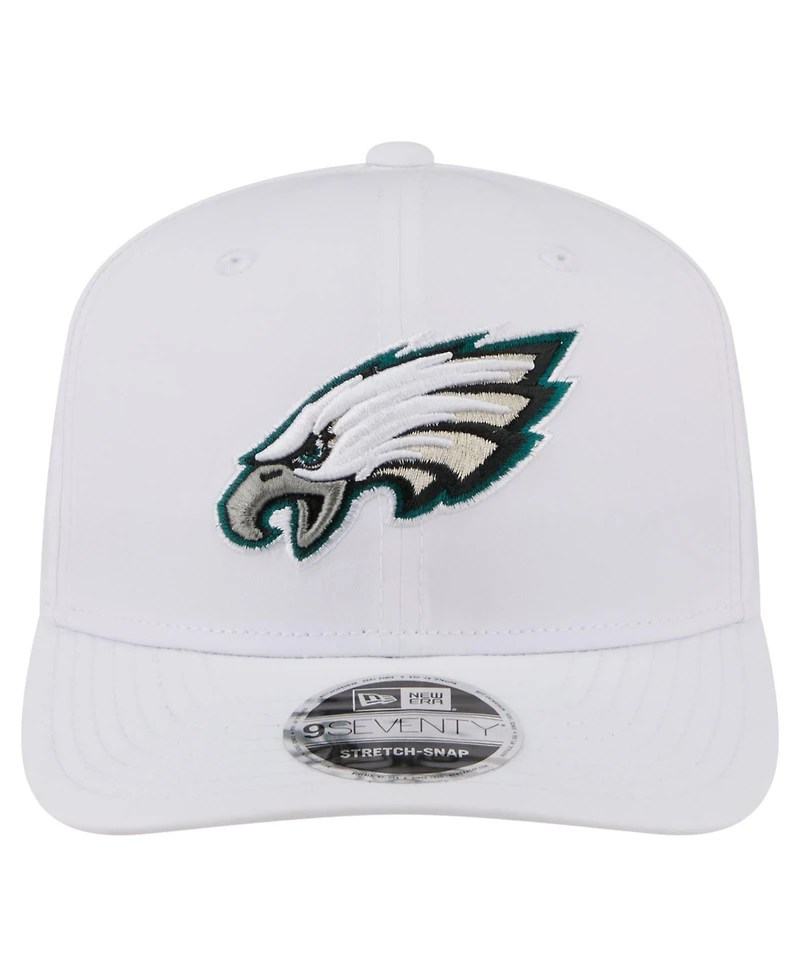 New Era Men's White Philadelphia Eagles Name Plate 9SEVENTY Adjustable Hat