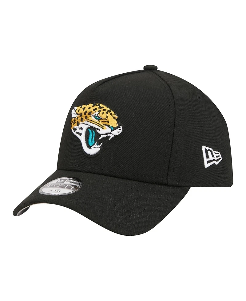 New Era Big Boys and Girls Black Jacksonville Jaguars 9FORTY A-Frame Adjustable Hat