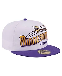 New Era Men's White/Purple Minnesota Vikings Retro Swoop 59FIFTY Fitted Hat