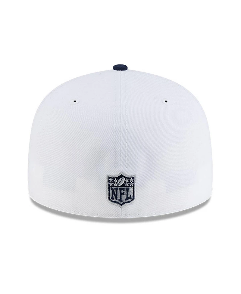 New Era Men's White/Navy Dallas Cowboys Retro Swoop 59FIFTY Fitted Hat