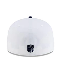 New Era Men's White/Navy Dallas Cowboys Retro Swoop 59FIFTY Fitted Hat
