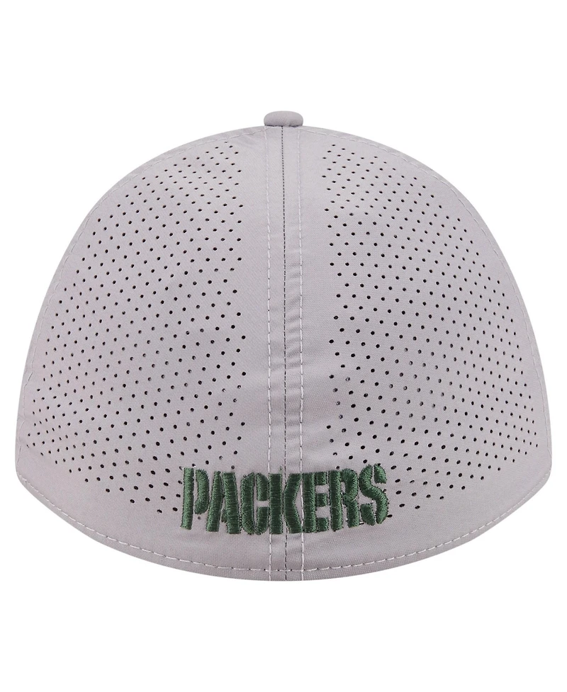 New Era Men's Gray Green Bay Packers 39THIRTY M-Crown Flex Fit Hat