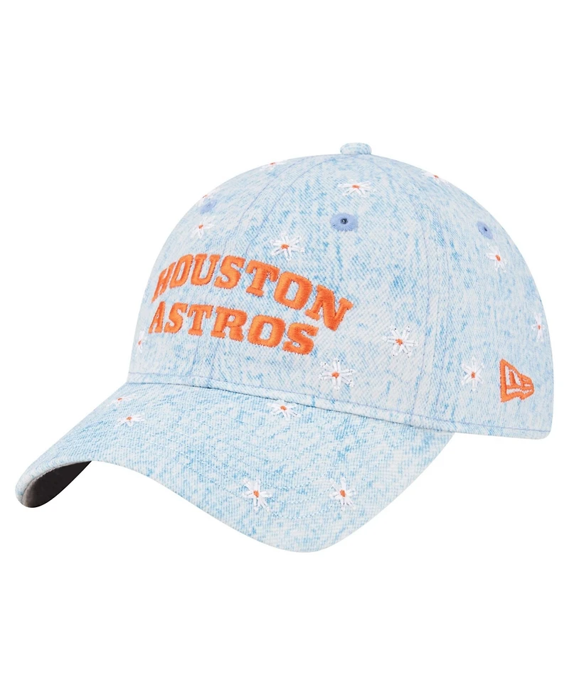 New Era Women's Light Blue Houston Astros Daisy All Over 9TWENTY Adjustable Hat