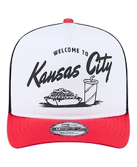 New Era Men's White/Red Kansas City Chiefs Foodie 9FIFTY A-Frame Trucker Snapback Hat