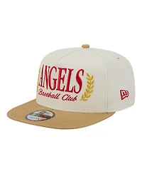 New Era Men's Cream Los Angeles Angels Club 9FIFTY A-Frame Snapback Hat