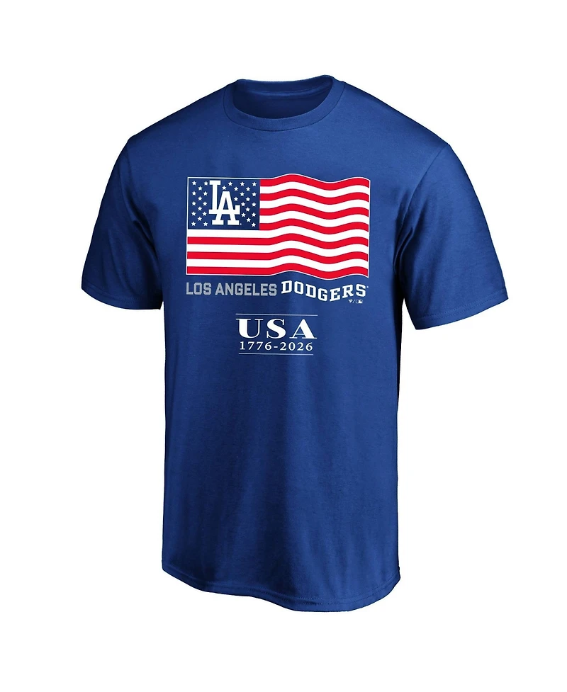 Fanatics Men's Royal Los Angeles Dodgers Usa 1776-2026 Big Tall T-Shirt
