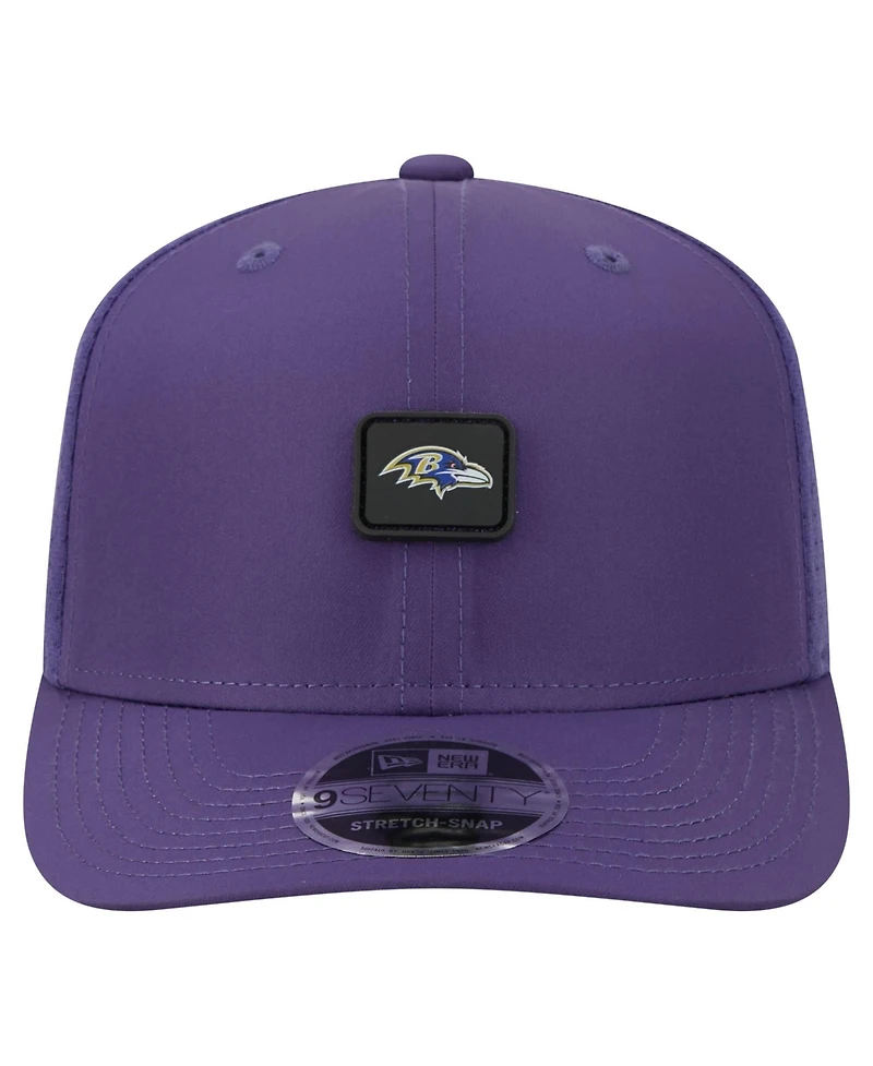 New Era Men's Purple Baltimore Ravens Micro Badge 9SEVENTY Adjustable Hat