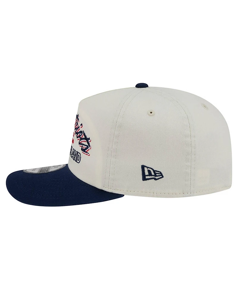 New Era Men's Cream New England Patriots Script 19TWENTY Adjustable Hat