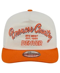 New Era Men's Cream Denver Broncos Script 19TWENTY Adjustable Hat