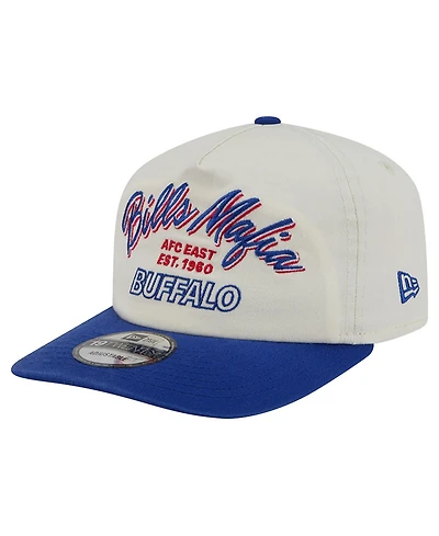New Era Men's Cream Buffalo Bills Script 19TWENTY Adjustable Hat