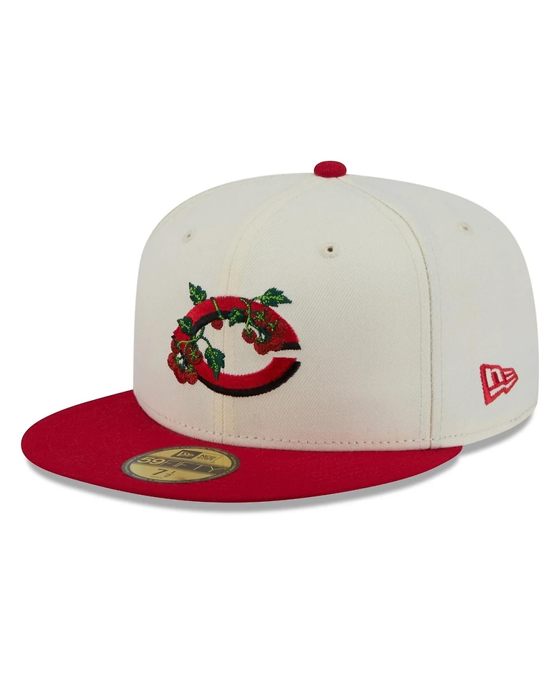New Era Men's White/Red Cincinnati Reds Blossom 59FIFTY Fitted Hat