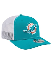 New Era Men's Aqua Miami Dolphins 9SEVENTY Trucker Adjustable Hat