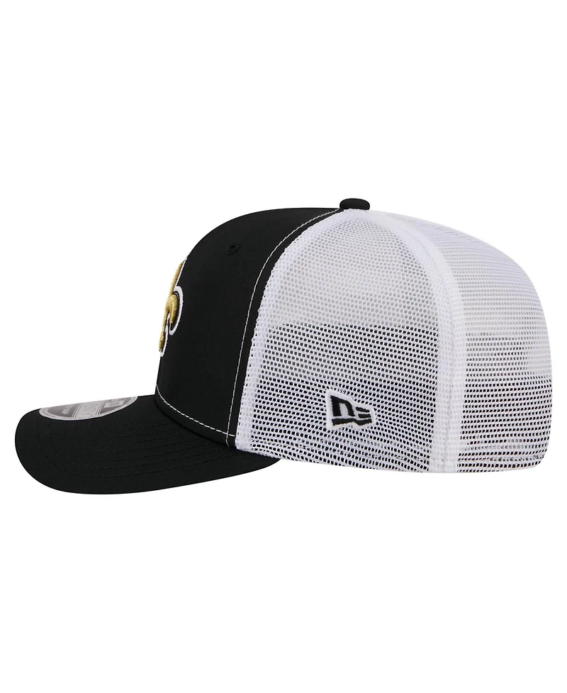 New Era Men's Black New Orleans Saints 9SEVENTY Trucker Adjustable Hat