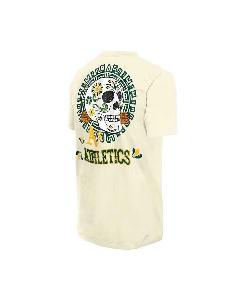 New Era Men's Natural Athletics Dia de los Muertos Sugar Skull T-Shirt