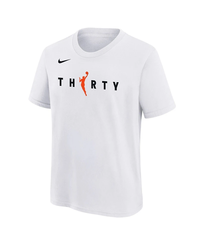 Nike Big Boys and Girls White Wnba 30th Season T-Shirt