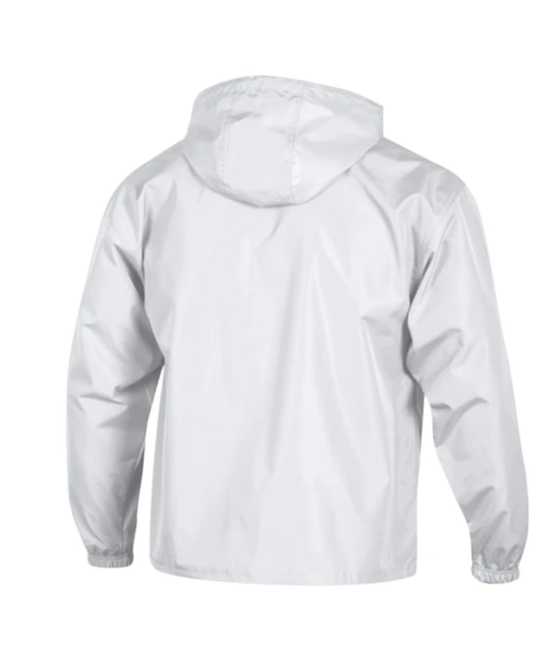 Champion Men's White Nebraska Huskers Cloud Packable Half-Zip Hooded Jacket