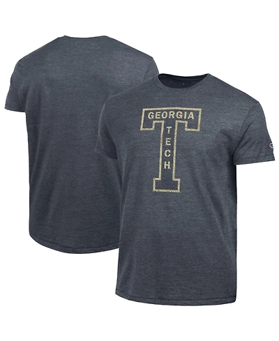 Champion Men's Navy Georgia Tech Yellow Jackets Vintage Triumph Tri-Blend T-Shirt
