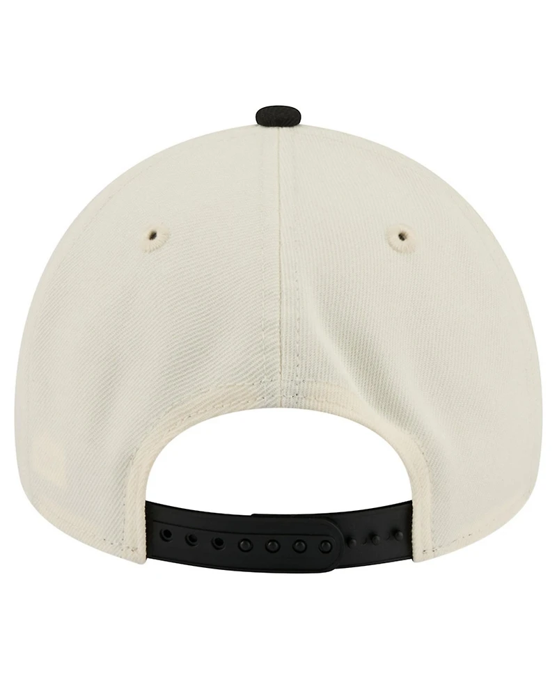 New Era Men's Cream Atlanta Braves Stadium Chrome 9FORTY A-Frame Adjustable Hat