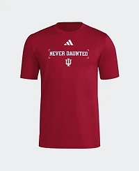 Adidas Men's Crimson Indiana Hoosiers Locker Slogan Football Pre-Game T-Shirt