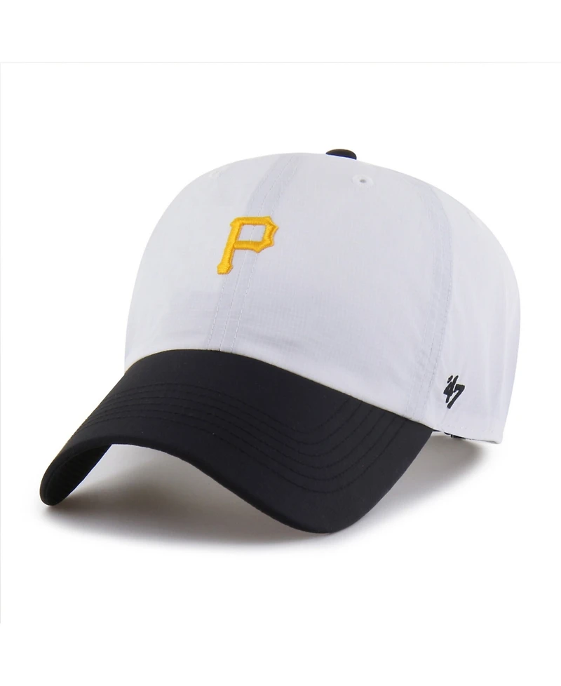 47 Brand Men's White/Black Pittsburgh Pirates Vista Mini Clean Up Adjustable Hat