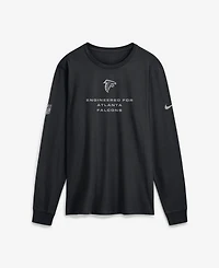 Nike Men's Black Atlanta Falcons Sideline Bold Arch Star Dri-fit Long Sleeve T-Shirt