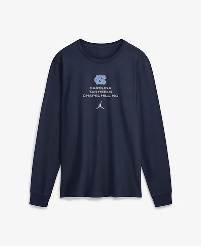 Jordan Men's Navy North Carolina Tar Heels 2026 Sideline Dri-fit Long Sleeve T-Shirt