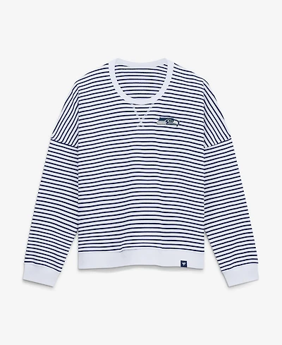 Fanatics Women's Seattle Seahawks Striped Oversized Sweatshirt