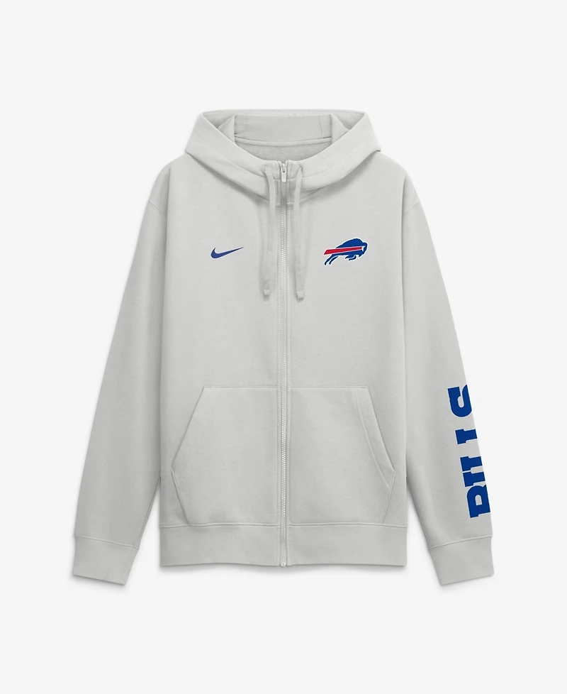 Nike Men's Gray Buffalo Bills Cool Down Club Full-Zip Hoodie