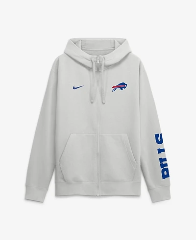 Nike Men's Gray Buffalo Bills Cool Down Club Full-Zip Hoodie