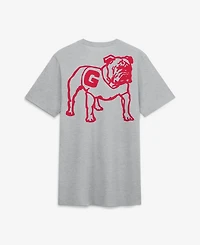 Nike Men's Heather Gray Georgia Bulldogs Arch Wordmark Legacy Tri-Blend T-Shirt