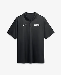 Nike Men's Black Detroit Lions Wordmark Victory Dri-fit Polo Shirt