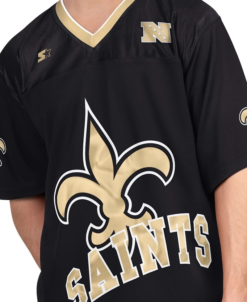 Starter Men's Black/White New Orleans Saints Short Sleeve Long Combo Pack T-Shirt