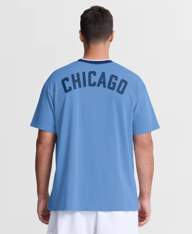 Nike Men's Light Blue Chicago Cubs Cooperstown Collection Ringer T-Shirt