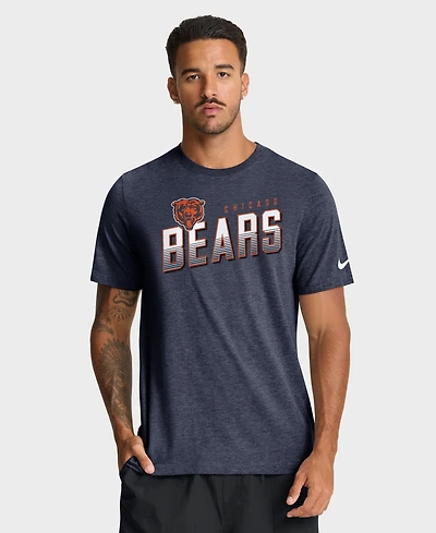 Nike Men's Heather Navy Chicago Bears Believe The Game Tri-Blend T-Shirt
