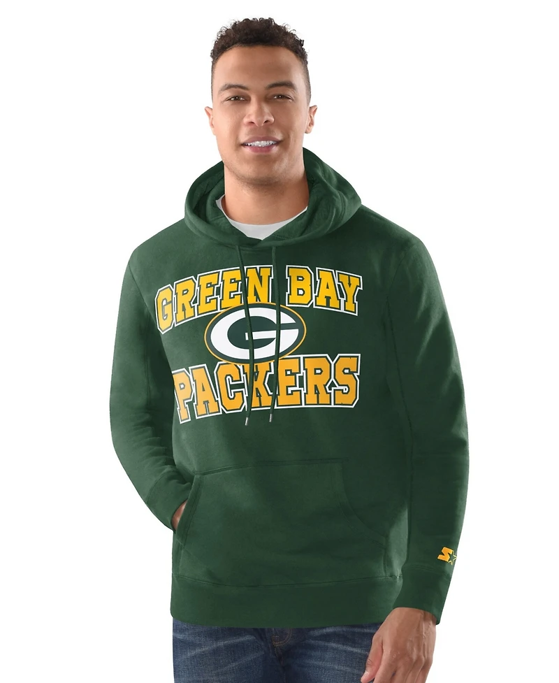 Starter Men's Green Bay Packers Hoodie and Cuffed Knit Hat Combo Pack