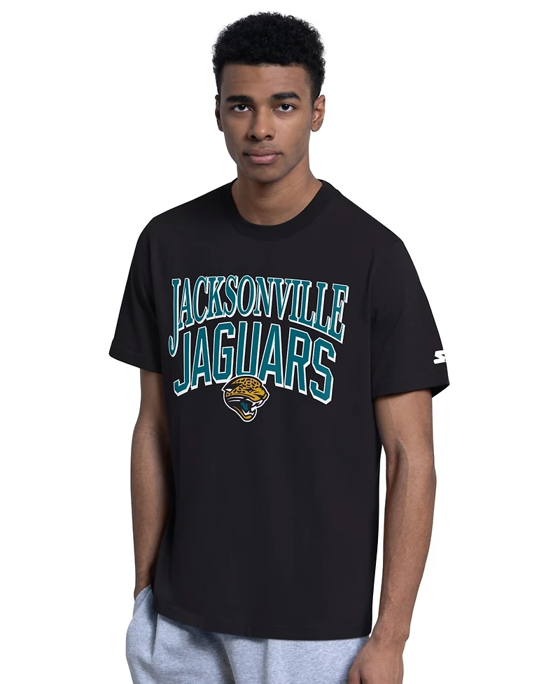 Starter Men's Black/Heather Gray Jacksonville Jaguars Two-Pack Throwback Logo T-Shirt Set