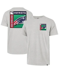 47 Brand Men's Gray New England Patriots Chrome Plate Franklin T-Shirt