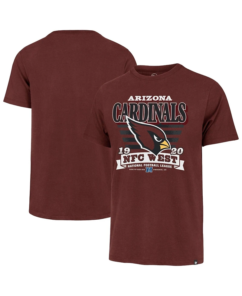 '47 Brand Men's Cardinal Arizona Cardinals Stripe Splash Franklin T-Shirt