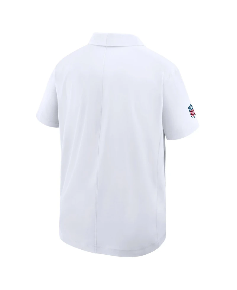 Nike Men's White Washington Commanders Sideline Woven Dri-fit Polo Shirt