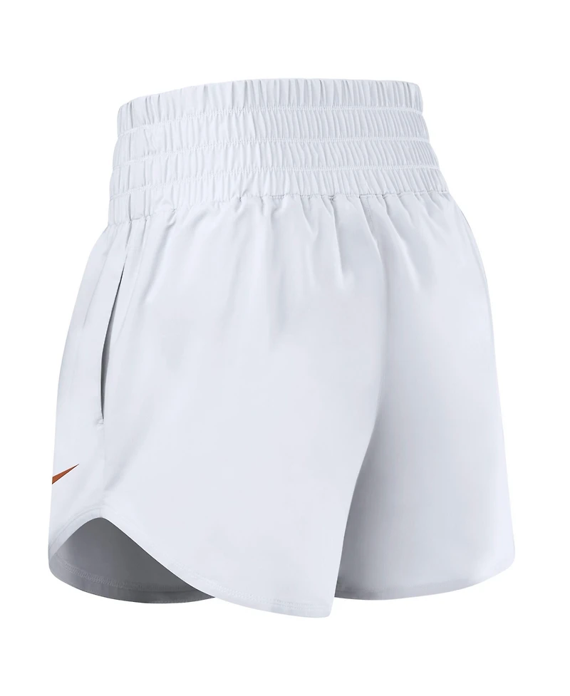 Nike Women's White Texas Longhorns Performance One Dri-fit High-Rise Shorts