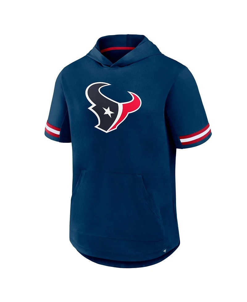 Fanatics Men's Navy Houston Texans Optimal Play Short Sleeve Hooded T-Shirt